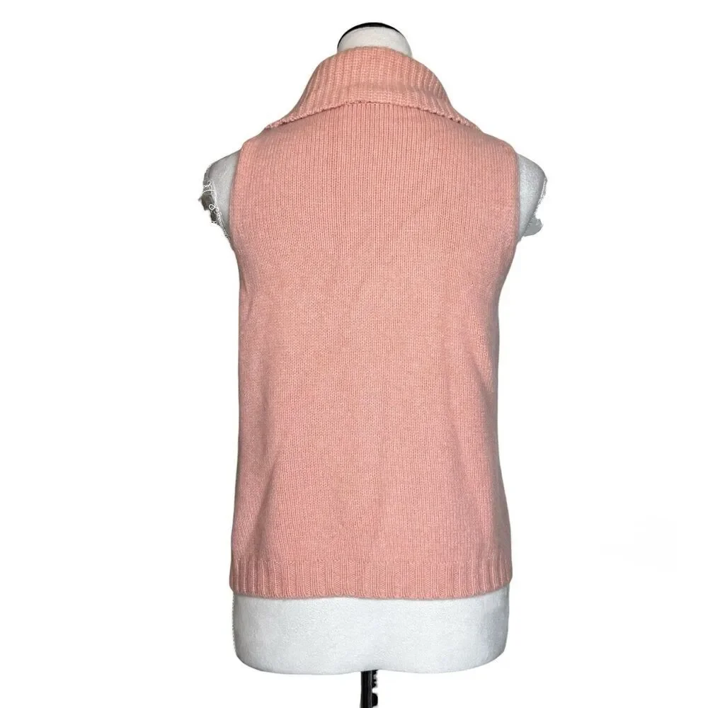 Cashmere Studio 100% Pure Cashmere Turtleneck Sweater No Size Pink Scotland Lux